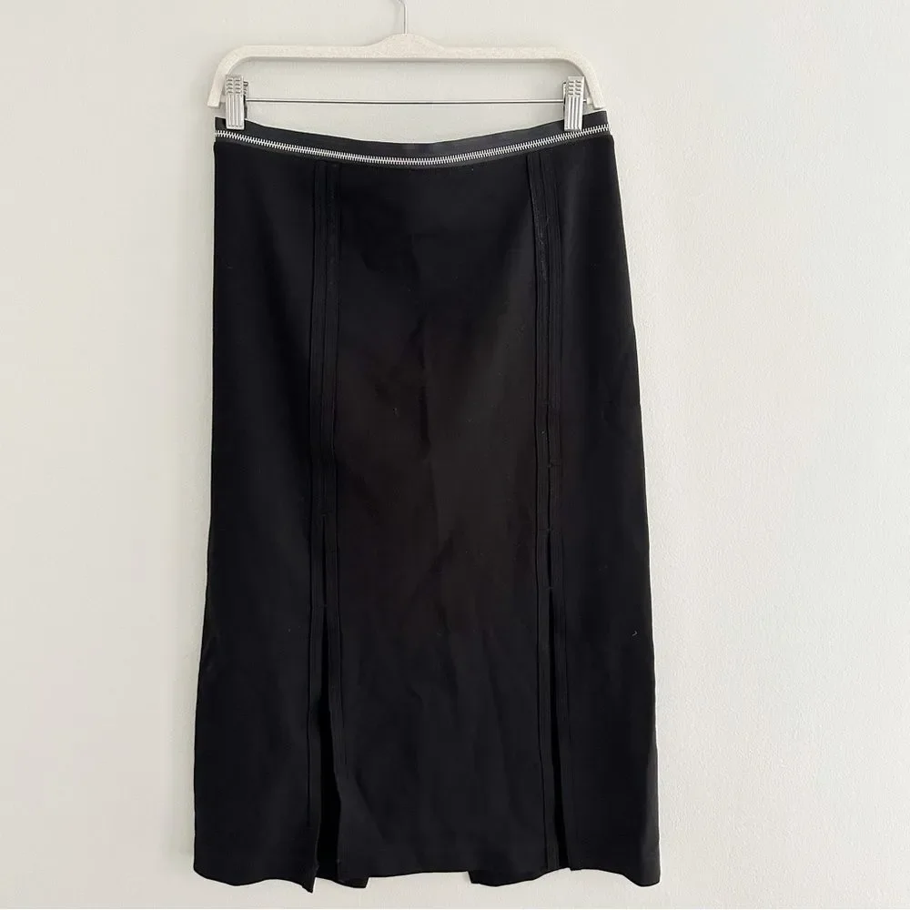 Helmut Lang Front-slits Straight Midi Skirt - Picture 4 of 8